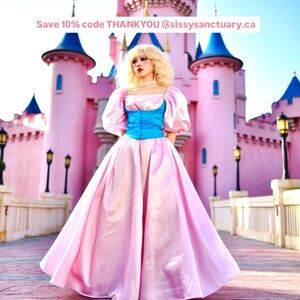 Pink Sissy Princess Polyester Plus Maxi skirt Size 18 Maxi floor length skirt